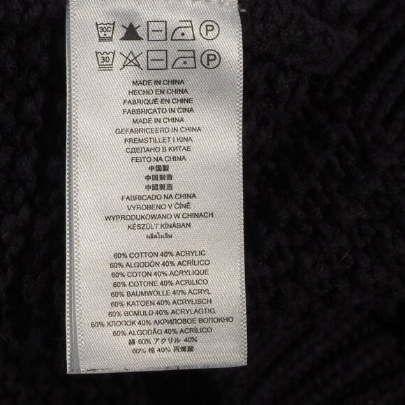 Michael Kors Sweater Women Extra Large Black Chunky Cable Knit Oversized Loose - Picture 8 of 9